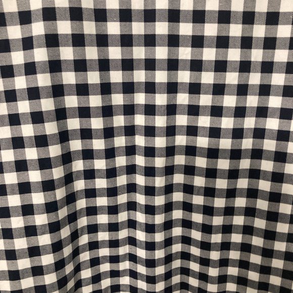 Victoria Beckham for Target Peplum Blouse Size Large Deep Navy & White Check 3/4 - Picture 3 of 7